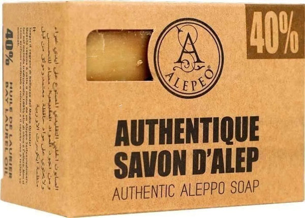 Savon d'Alep Traditionnel 40% Alepeo nettoyage corps et visage Certifié BIO