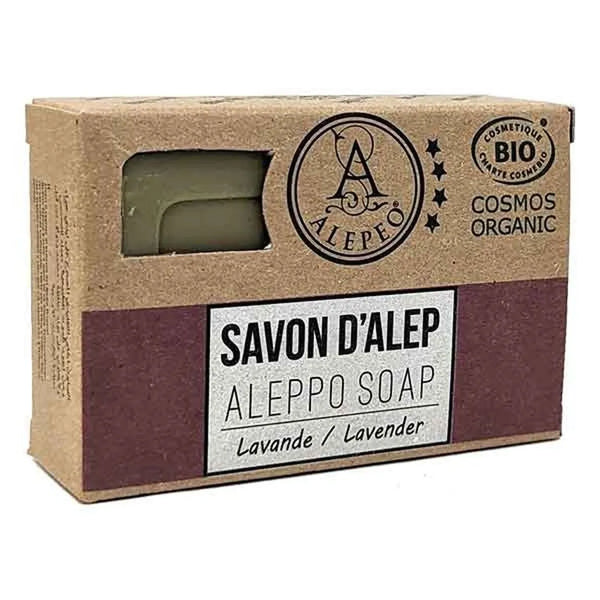 Savon d'Alep fleur de Lavande Certifié Cosmos Organic 100g