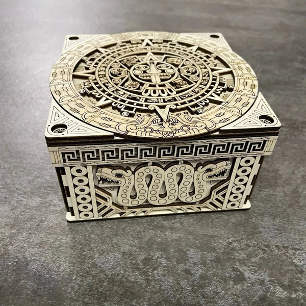 Boite style Aztec vide poche - boite à bijoux